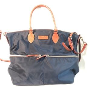 Dooney and Bourke Large Pocket Satchel Nylon Navy